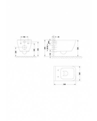comprar Taza Inodoro suspendido BTW Emma Square. G2717201 Gala de GALA - Sanitarios