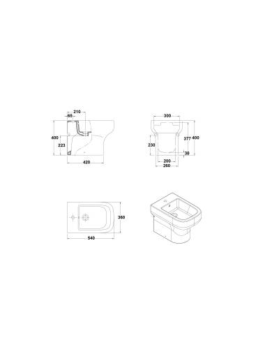 comprar Bidé BTW FS540 Mid. G4036001 Gala de GALA - Sanitarios