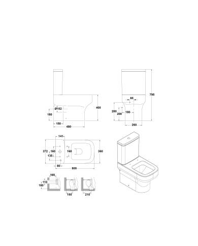 comprar Tanque / Cisterna para inodoro Mid. G4054001 Gala de GALA - Sanitarios
