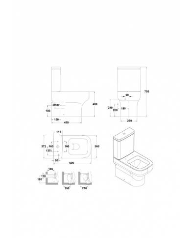 comprar Taza inodoro BTW Mid . G4016001 Gala de GALA - Sanitarios