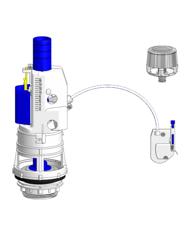 Mecanismo cisterna doble descarga por cable universal. T-280NS 50771  Tecnoagua