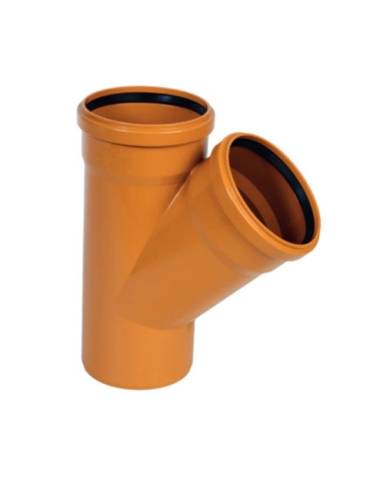 comprar Derivación simple MH 160-45º PVC Naranja. TJE-41 211101 Crearplast de CREARPLAST - Accesorios PVC