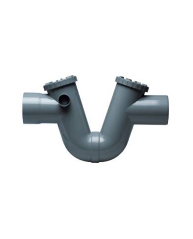 comprar Sifón con registro macho/hembra 160 gris. SMH-160 210601 Crearplast de CREARPLAST - Accesorios PVC