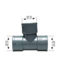 Derivación simple HH 32-45º PVC. DS-01 200600 Crearplast