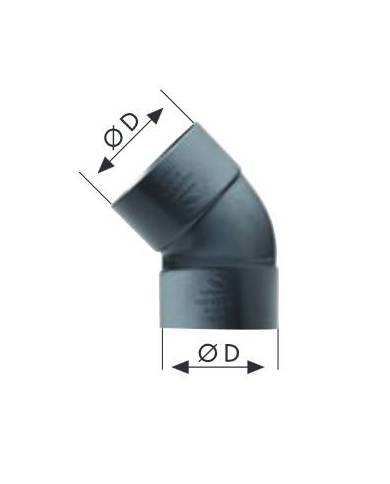 comprar Codo MH 50-45º PVC. CMH-105 200307 Crearplast de CREARPLAST - Accesorios PVC