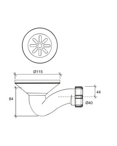 comprar Válvula sifónica para plato de ducha 115. R-144 33001442 Riuvert de RIUVERT - Sifones y desagues comprar Válvula sifónica para plato de ducha 115. R-144 33001442 Riuvert de RIUVERT - Sifones y desagues