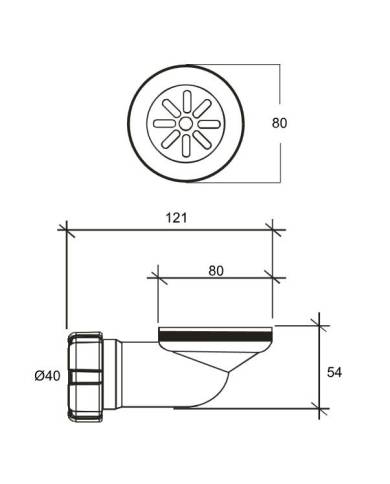 comprar Válvula sifónica para plato de ducha 80 - 1 1/2" salida horizontal. R-60 33006602 Riuvert de RIUVERT - Sifones y desagues comprar Válvula sifónica para plato de ducha 80 - 1 1/2" salida horizontal. R-60 33006602 Riuvert de RIUVERT - Sifones y desagues