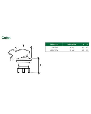 comprar Válvula con Tapón y cadena 1 1/2". R-62 33016622 Riuvert de RIUVERT - Sifones y desagues comprar Válvula con Tapón y cadena 1 1/2". R-62 33016622 Riuvert de RIUVERT - Sifones y desagues