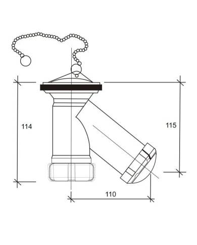 comprar Sifón compacto "Y" 1 1/2" con válvula + tapón + cadena. 33012062 R-6 Riuvert de RIUVERT - Sifones y desagues comprar Sifón compacto "Y" 1 1/2" con válvula + tapón + cadena. 33012062 R-6 Riuvert de RIUVERT - Sifones y desagues