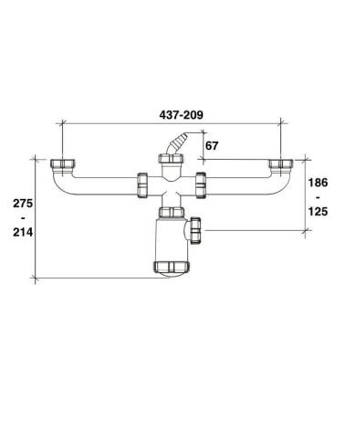 comprar Sifón botella 1 1/2" con doble racor y salida horizontal. R-32 33004322 Riuvert de RIUVERT - Sifones y desagues comprar Sifón botella 1 1/2" con doble racor y salida horizontal. R-32 33004322 Riuvert de RIUVERT - Sifones y desagues