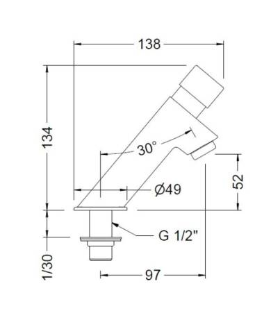 comprar Grifo lavabo temporizado Ipson 1/2". 1030 04 Genebre de GENEBRE - Griferia