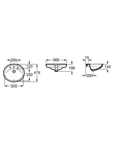 comprar Lavabo de porcelana de encimera Java 560x475. A327863 Blanco 327863. Roca de ROCA - Lavabos