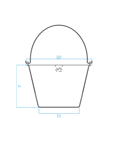 comprar Cubo 10 litros amarillo con ojales. SE36-08B Odem de ODEM-(EDIL-ARREDO) - Contenedores y cubos