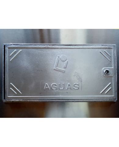 Puerta con marco contador agua acero 30X40