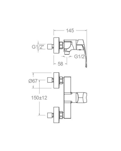 comprar Set ducha de mano Ø100mm, flexo y soporte, cromado. Ref.3553T1 Ramón Soler de RAMON-SOLER - Griferia