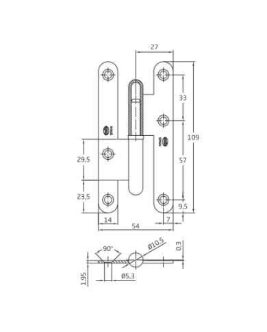 comprar 1 Pernio inox 18/8 100mm Derecha. Mod 405 Amig de AMIG - Pernios, bisagras y pasadores comprar 1 Pernio inox 18/8 100mm Derecha. Mod 405 Amig de AMIG - Pernios, bisagras y pasadores