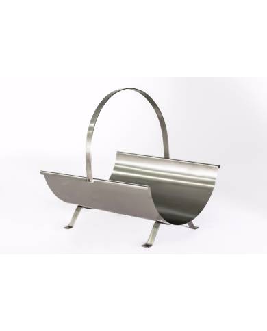 Cesto inox para leña. CE04012 Igno (cesto leñero) Cesto inox para leña. CE04012 Igno (cesto leñero)