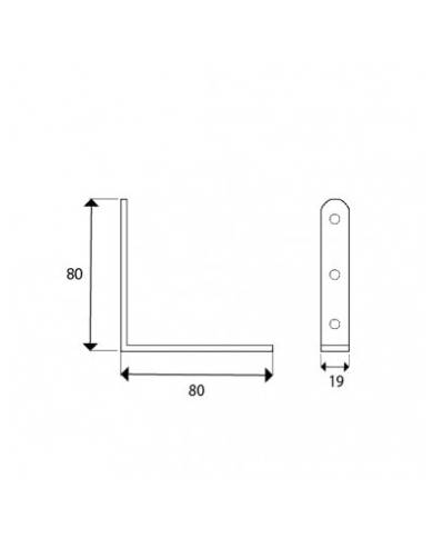 comprar Ángulo de refuerzo bicromatado 80x80x19mm. Ref. 91005 Micel de MICEL - Oulet comprar Ángulo de refuerzo bicromatado 80x80x19mm. Ref. 91005 Micel de MICEL - Oulet