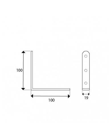 comprar Ángulo de refuerzo bicromatado 100x100x19mm. Ref. 91006 Micel de MICEL - Oulet comprar Ángulo de refuerzo bicromatado 100x100x19mm. Ref. 91006 Micel de MICEL - Oulet