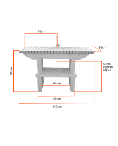 comprar Mesa barbacoa con grifo 140x60x90cm. Ref.131 Casa santos de CASA-SANTOS - Barbacoas comprar Mesa barbacoa con grifo 140x60x90cm. Ref.131 Casa santos de CASA-SANTOS - Barbacoas