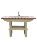 Mesa barbacoa con grifo Mesa barbacoa con grifo