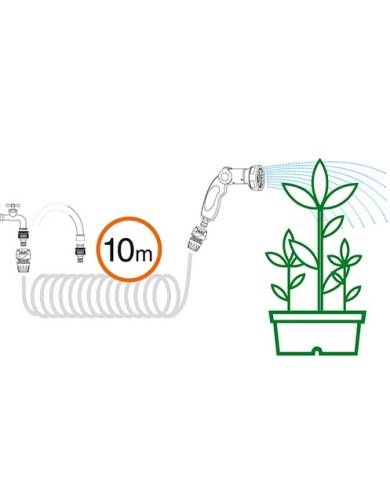 comprar Kit manguera espiral 10m Plus. GF80007233 GF Garden de GF-MANGUERAS - Mangueras comprar Kit manguera espiral 10m Plus. GF80007233 GF Garden de GF-MANGUERAS - Mangueras
