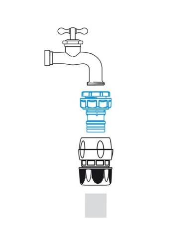 comprar Toma grifo. Racor para manquera 3/4" + 1/2". GF Garden de GF-MANGUERAS - Adaptadores y conectores comprar Toma grifo. Racor para manquera 3/4" + 1/2". GF Garden de GF-MANGUERAS - Adaptadores y conectores