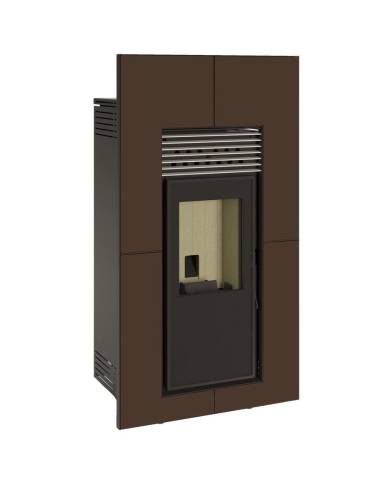 Estufa pellets LUNA 10 kw marrón vintage. FERLUX Estufa pellets LUNA 10 kw marrón vintage. FERLUX