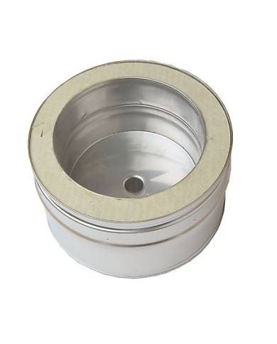 comprar Colector hollín corto Inox de doble pared con desagüe Ø150. Dinak de DINAK - Tubos humos doble pared