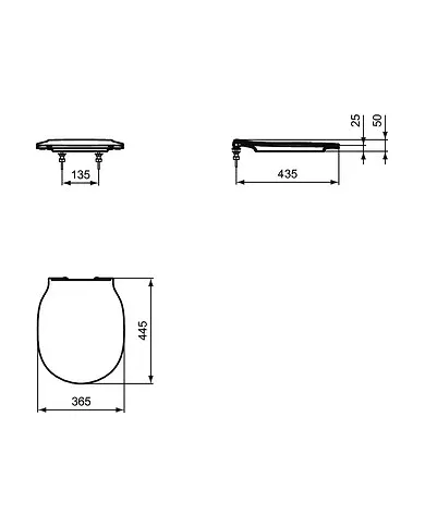 comprar Tapa y asiento fino cierre normal para inodoro Connect Air. Ideal Standard de Ideal Standard - Oulet