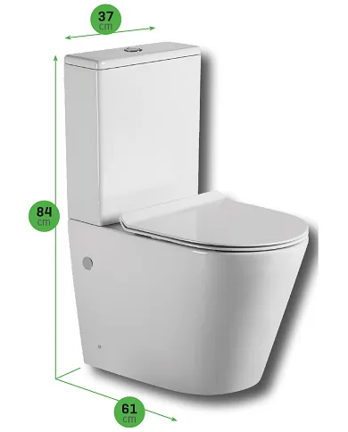 comprar Pack WC Verde (inodoro + tanque + tapa amortiguada + codo) Becrisa de - Descatalogados