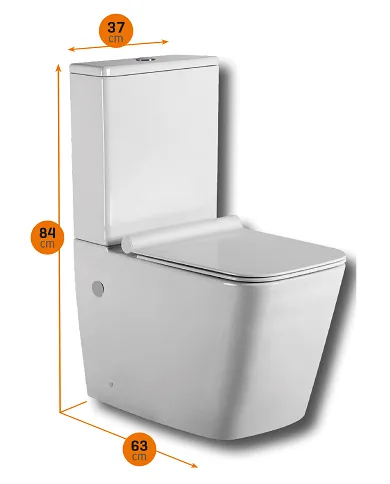 comprar Pack WC Naranja (inodoro + tanque + tapa amortiguada + codo) Becrisa de - Descatalogados