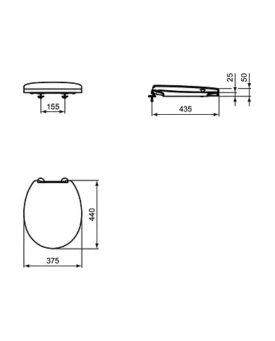 comprar Tapa y asiento y tapa para inodoro elevado Contour 21. S407901 Ideal Standard de Ideal Standard - Sanitarios