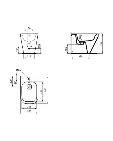 comprar Bidé a pared Tonic II. K523801 Ideal Standard de Ideal Standard - Oulet comprar Bidé a pared Tonic II. K523801 Ideal Standard de Ideal Standard - Oulet