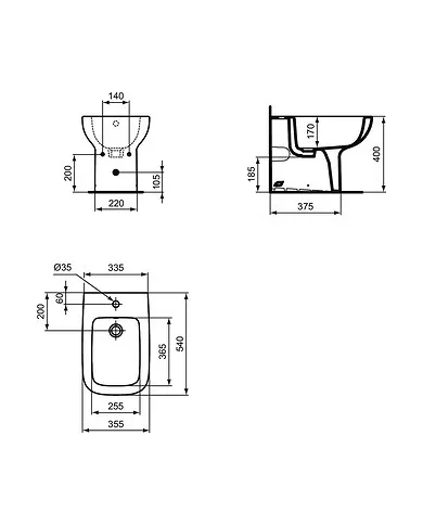 comprar Bidé a pared i.live A. T472001 Ideal Standard de Ideal Standard - Sanitarios