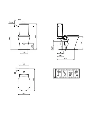 comprar Taza para inodoro Cennect salida vertical. E803801 Ideal Standard de Ideal Standard - Oulet comprar Taza para inodoro Cennect salida vertical. E803801 Ideal Standard de Ideal Standard - Oulet