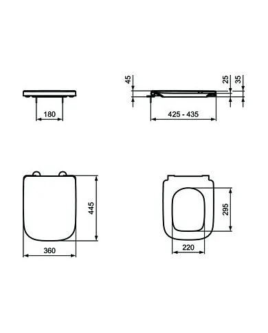 comprar Asiento y tapa para inodoro i.live B con cierre amortiguado. T468301 Ideal Standard de Ideal Standard - Sanitarios
