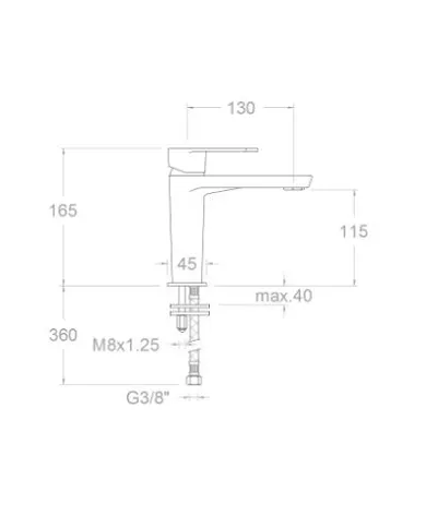 comprar MONOMANDO LAVABO "M" ALEXIA Ref.3604 R.S. de RAMON-SOLER - Griferia