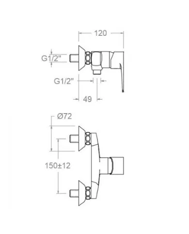 comprar Monomando ducha TITANIUM (1808S+3515+3546+1128C). Ref.1808VM2 Ramon Soler de RAMON-SOLER - Griferia