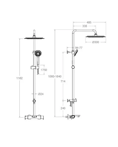 comprar Columna baño / ducha Blautherm. Termostática y telescópica. 9456RP300 Ramon Soler de RAMON-SOLER - Griferia
