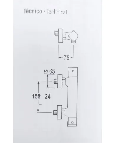 comprar Mezclador termostático ducha Curve D. Buades de BUADES - Descatalogados