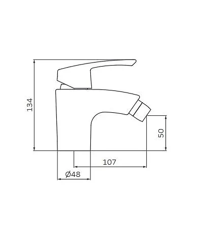 Grifo monomando bide Premier. Ref 50710500 GRB Grifo monomando bide Premier. Ref 50710500 GRB