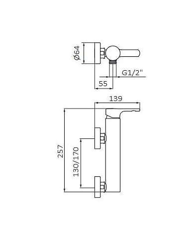 comprar Grifo monomando ducha Tender M. Ref 930900 GRB de GROBER - Griferia