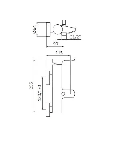 comprar Grifo monomando baño / ducha Tender M. Ref 905900 GRB de GROBER - Griferia