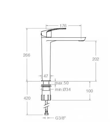 comprar Grifo monomando lavabo alto New Fly. 571002 Ramon Soler de - Griferia