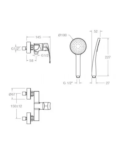 comprar Monomando ducha New Fly. 570802T1 Ramon Soler de - Griferia