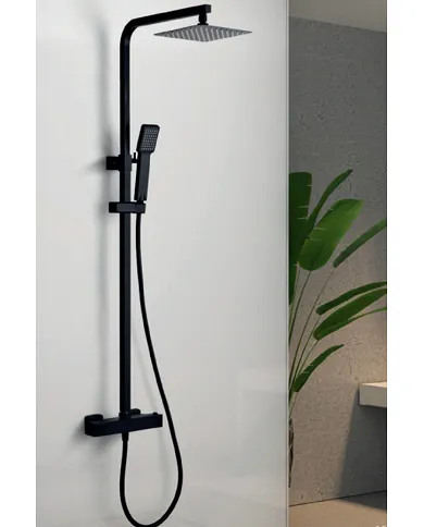 comprar Columna de ducha termostática y extensible negro mate Vigo. BTV013/NG Imex de Imex Products - Griferia