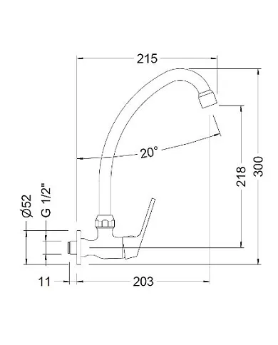 comprar Grifo monomando fregadero a pared. Ref. 1005 04 Genebre de - Griferia