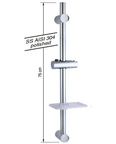comprar Barra de ducha Moon inox 75cm con jabonera. 14M00N JLH de - Griferia comprar Barra de ducha Moon inox 75cm con jabonera. 14M00N JLH de - Griferia