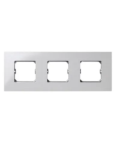 comprar Marco compacto para 3 elementos blanco con bastidor Simon 27 Play. Ref. 2700630-030 de - Accesorios Baño